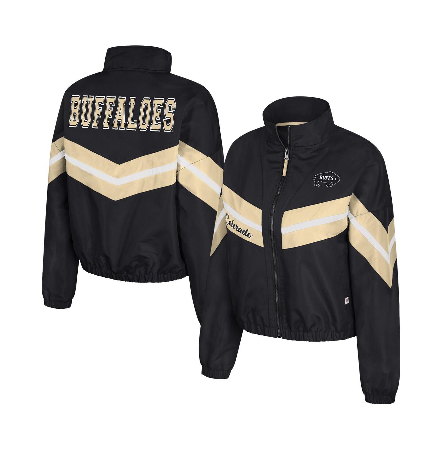 Женская куртка Colosseum Black Colorado Buffaloes Thin Ice Full-Zip Windbreaker — фото 1