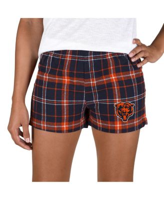 Women's Navy/Orange Chicago Bears Ultimate Flannel Shorts