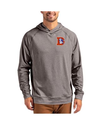 Men's Heather Gray Denver Broncos Adapt Historic Knit Raglan Pullover Hoodie