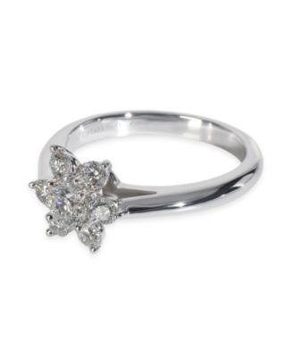Platinum Diamond Flower Ring