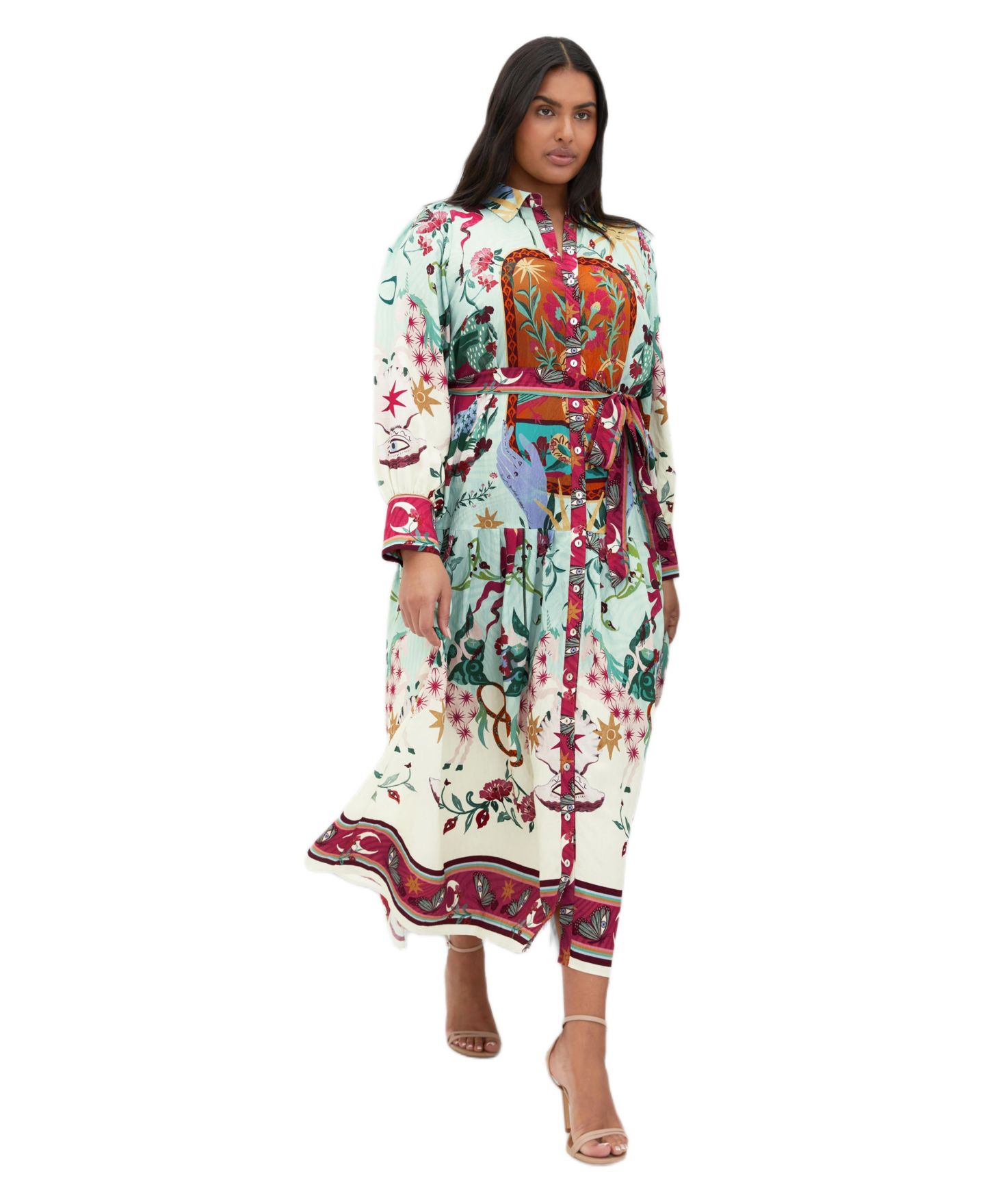 Женское платье CITY CHIC Ezra Mosaic Print Maxi, цвет: Hero Dreamscape — фото 1