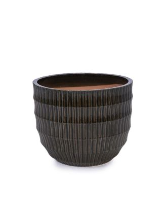 Dark Coffee Ceramic Planter Set of 4 (6.5" to 14.17") - Indoor/Outdoor Flower Pot