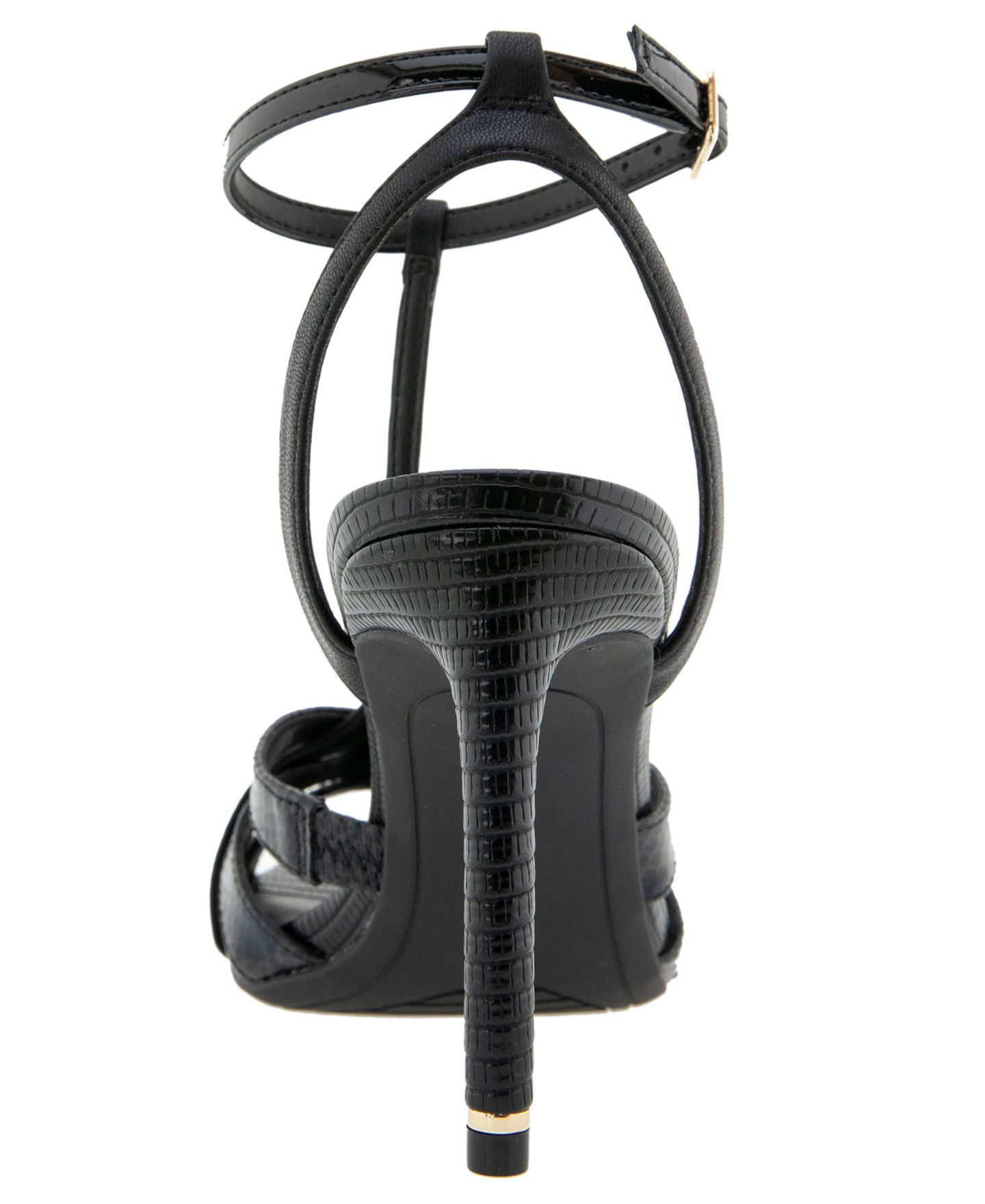 Женские сандалии Kenneth Cole New York Liona T-Strap Dress Sandals, цвет: Чёрный змеиный — фото 3