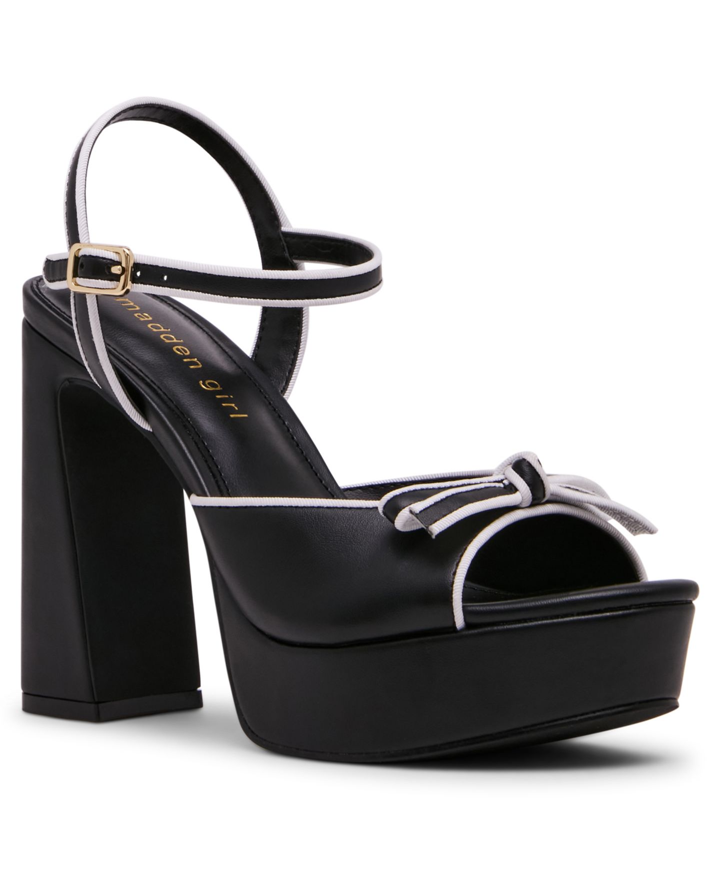 Женские сандалии Madden Girl Capture Bow-Embellished Platform Dress Sandals, цвет: Чёрный разноцветный — фото 1