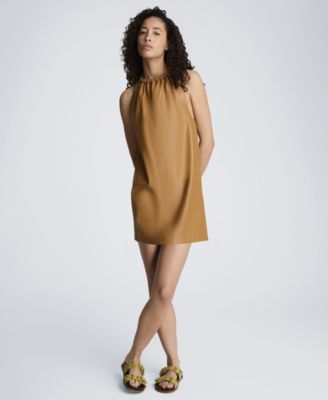 Women's Gathered Halter Neck Mini Dress