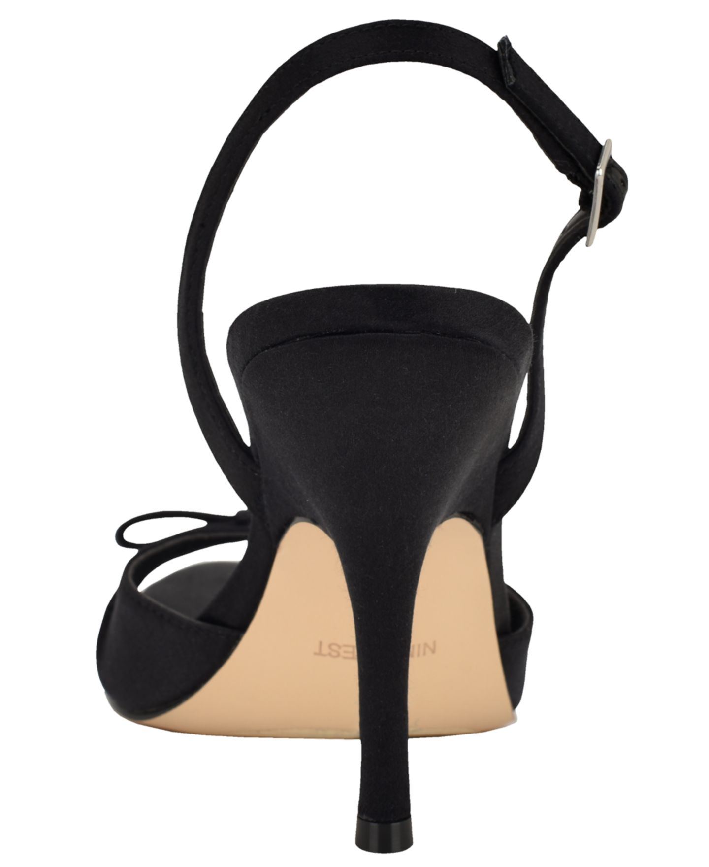 Женские сандалии Nine West x Marilyn Monroe Vixxie Stiletto Dress Sandals, цвет: Чёрный атласный — фото 3