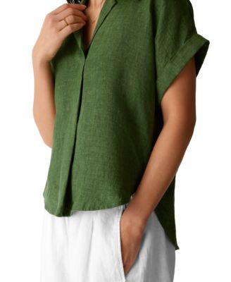 Women's & Plus Size Notch Collar Top