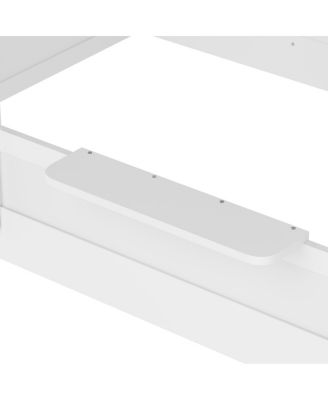 Full Size Floor Bed with Guardrails, Roof, Tray & Signboard