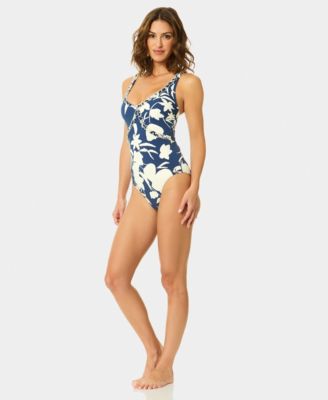 Women's V-Neck One-Piece Swimsuit