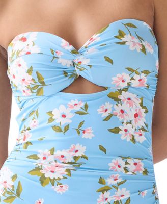 Women's Bandeau Neck One-Piece Swimsuit