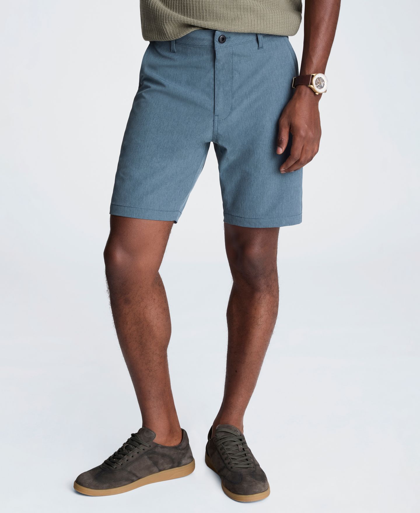 Мужские шорты Kenneth Cole Slim-Fit Tech, цвет: Тёмный бирюзовый — фото 1