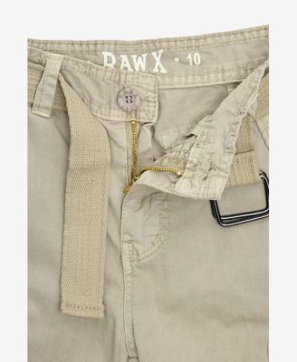 Big Boys Belted Twill Cargo Shorts