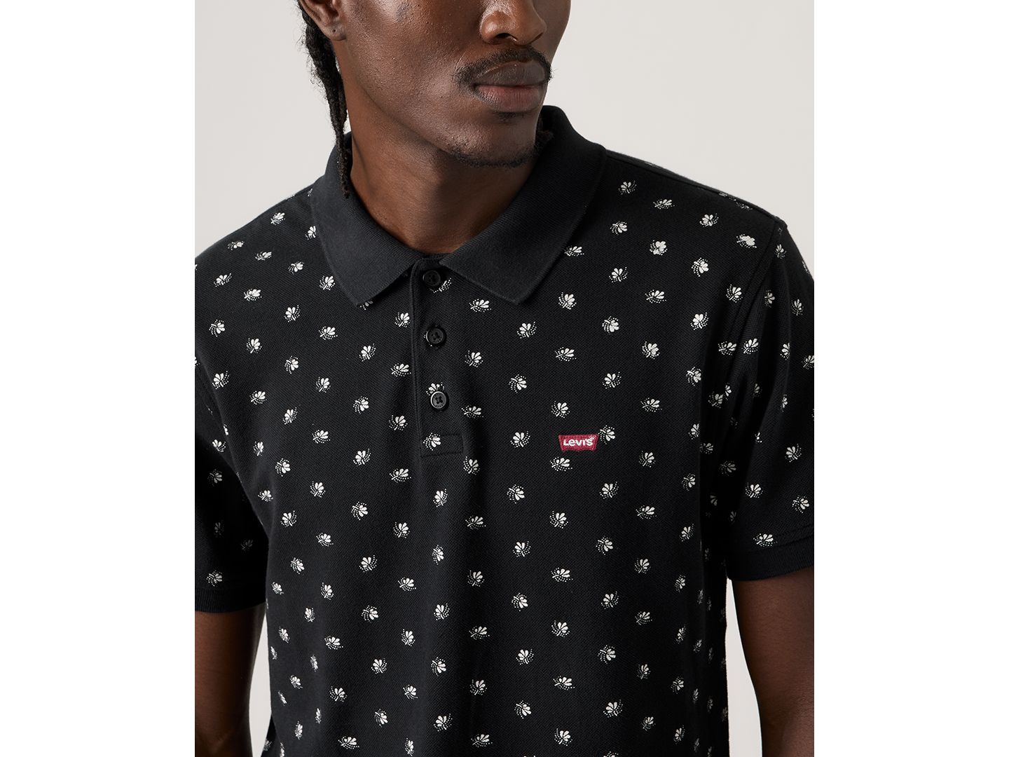 Мужское поло Levi's Housemark Regular-Fit Polo Shirt, цвет: Чёрный — фото 3