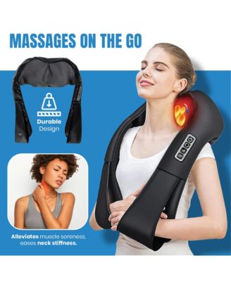 Total Tension Relief 3D Shiatsu Back Massager & Hot/Cold Gel Migraine Cap