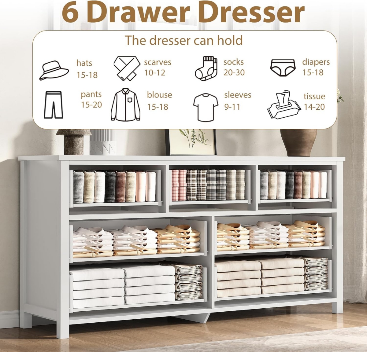 gaomon 7-Drawer Dresser for Bedroom