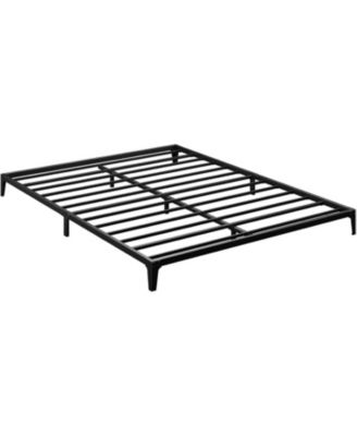 6 Inch Queen Metal Platform Bed Frame Modern Design Steel Slats Noise Free Easy Assembly No Box Spring Matte