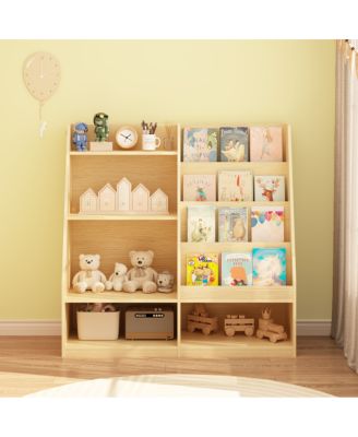 Kids Bookshelf and Toy Storage Organizer