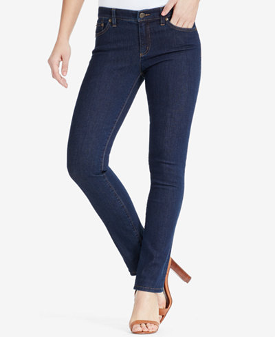 Lauren Ralph Lauren Super Stretch Modern Curvy Straight Jeans - Women ...