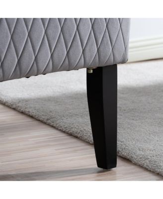 Velvet High-Back Accent Chair