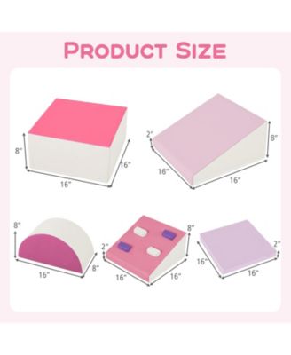 6-Piece Soft Toddler Play Set with Climbing Triangle, Ramp & Safe Foam Design for Active Play