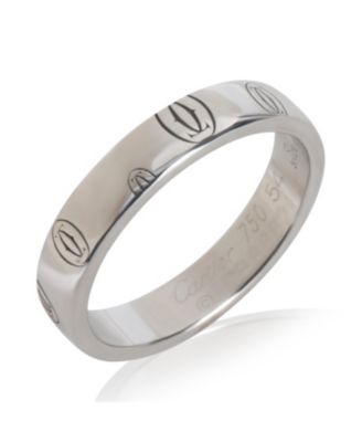 White Gold  Happy Birthday Band