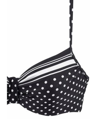 Women's Dotted Underwire Bikini Swimsuit Top Bra Sizing