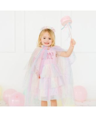 Toddler Girls Birthday Fairy Dust Short Sleeve Tutu Dress