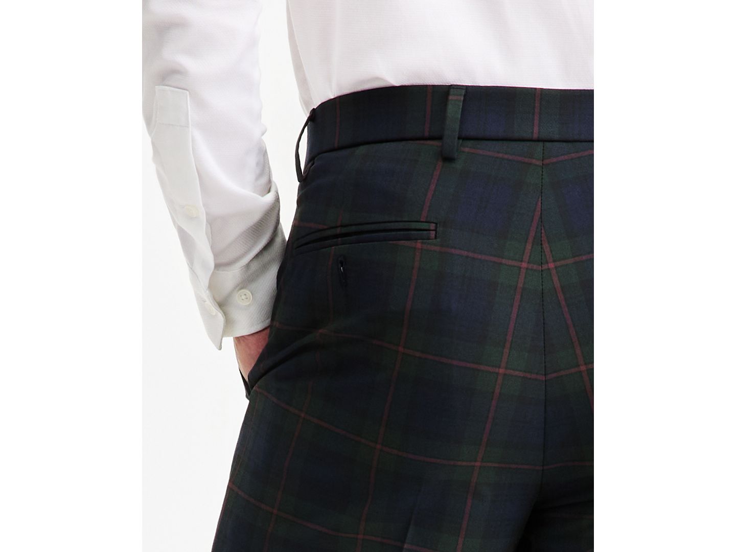 Мужские брюки Tommy Hilfiger Modern-Fit Pattern, цвет: Зелёный / Красный — фото 5