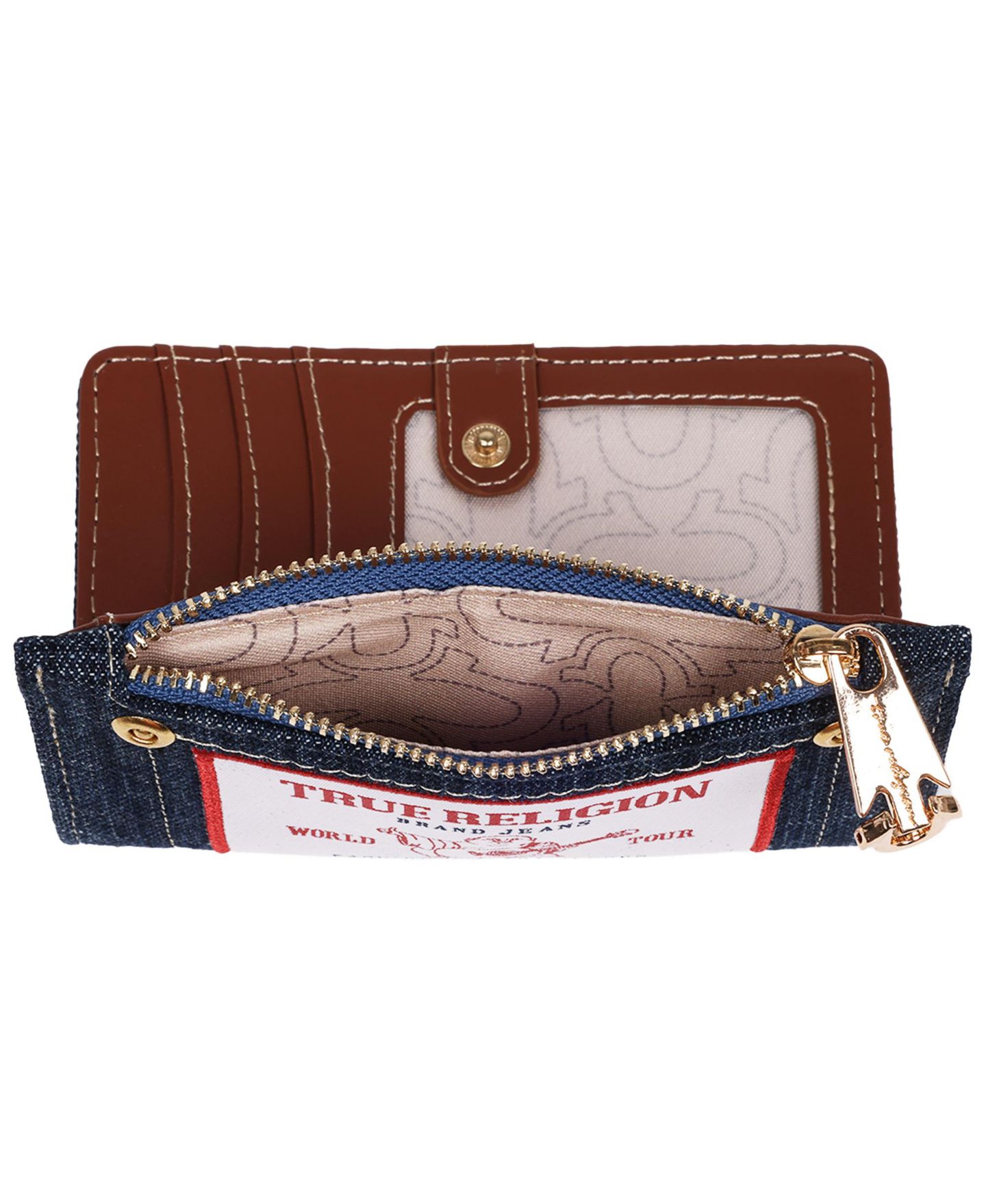 Женский кошелёк True Religion Buddha Patch Small Wallet, цвет: Тёмный джинсовый — фото 5