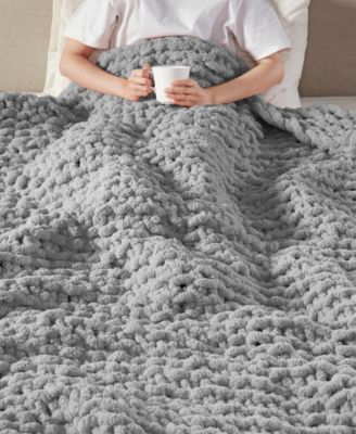 Chunky-Knit Chenille Throw, 50" x 60"