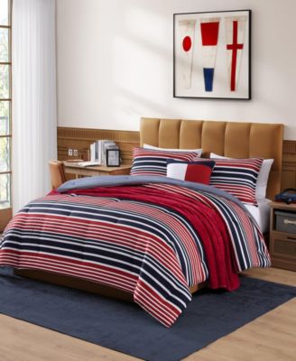 Favorite Stripe Washed Microfiber 3-Pc. Comforter Set, Full/Queen