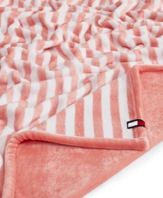 Laguna Beach Stripe Printed Plush Throw, 70" x 50"