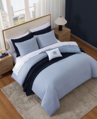 Trellis Flag Cotton Reversible 3-Pc. Duvet Cover Set, King