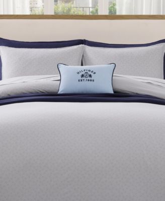 Trellis Flag Cotton Reversible 3-Pc. Duvet Cover Set, King