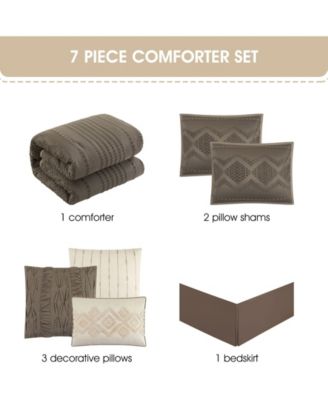 Waverly Geometric 7-Pc. Comforter Set, King