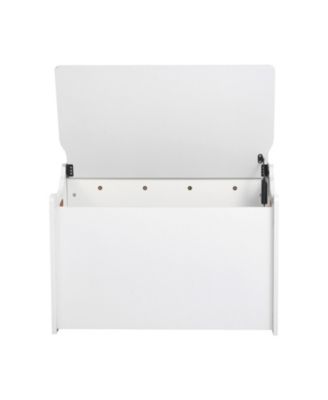 Kids Storage Bench with Backrest and Safety Hinge Toy Box