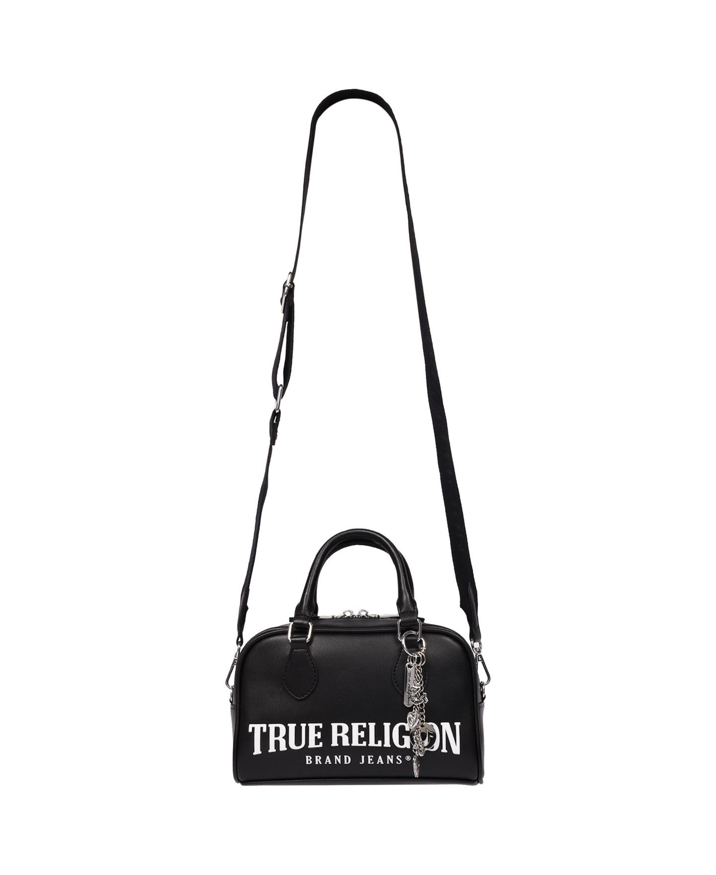 Женская сумка True Religion Bombe Logo Satchel with Charm, цвет: Чёрный — фото 5