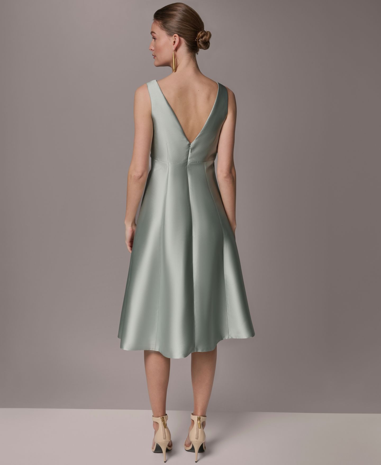 Женское платье Donna Karan New York A-Line Midi Dress with Hot Fix Detail, цвет: Синий — фото 6