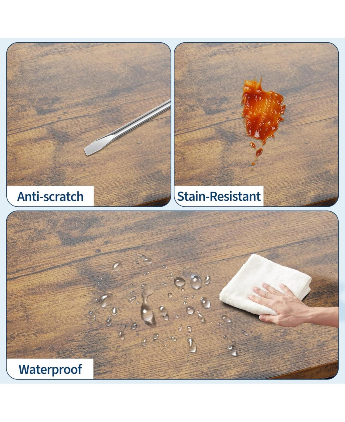 gaomon Tv Stand, Mid-Century Modern Console, Adjustable Shelf, Cable Management, Metal Legs