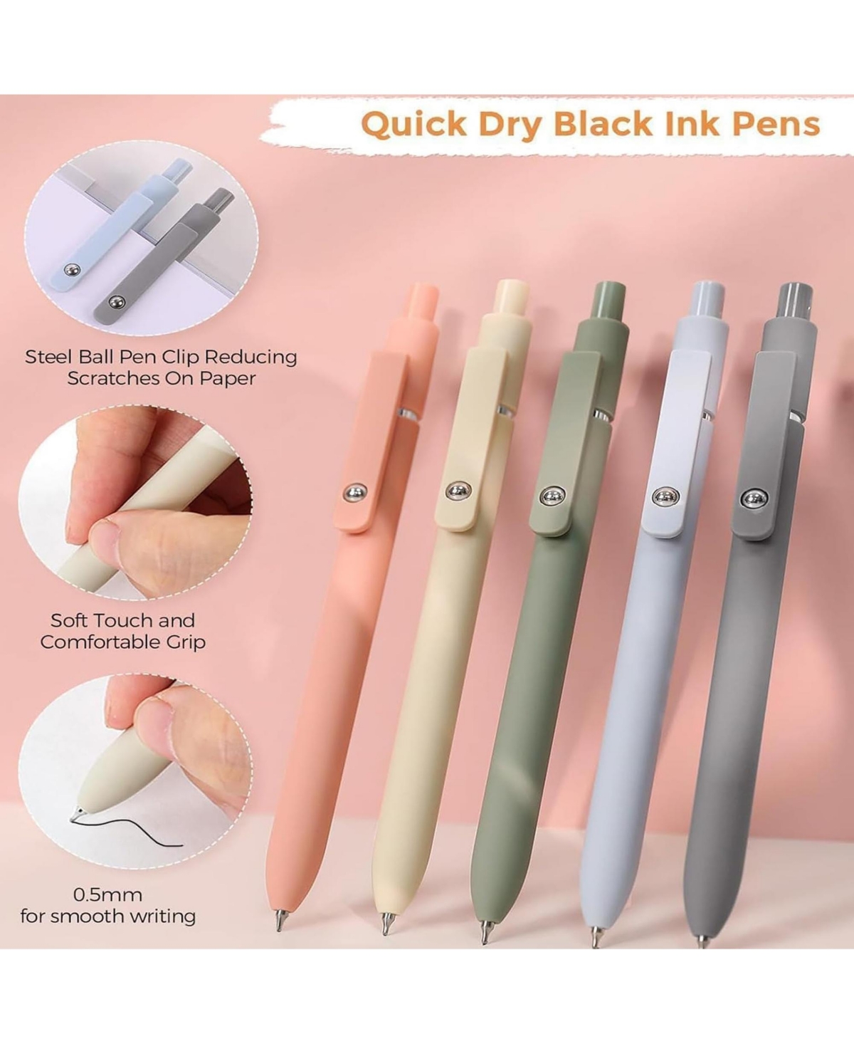 Htutwoo 44 Pcs School Supplies with Highlighters, Erasers, Pencil Case, Pad Sticky Notes, Mechanical Pencils