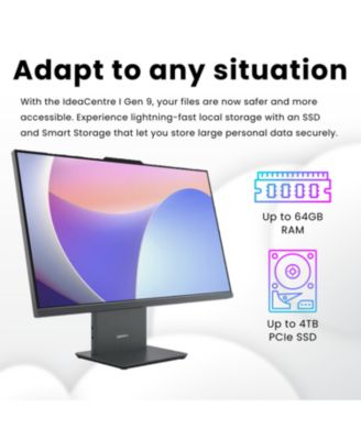 IdeaCentre I 27" All-in-One AMD Ryzen 5 16GB RAM AMD Radeon Graphics 512GB SSD Storage Windows 11 Pro 100Hz
