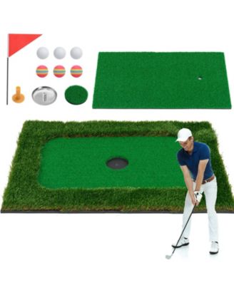 Floating Pool Golf Green Set with 6 Golf Balls & Flag