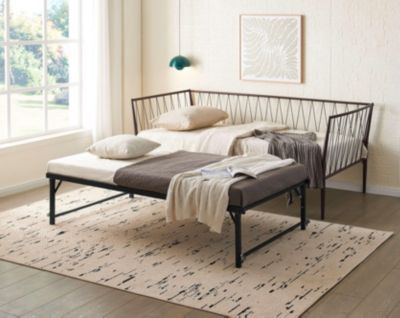 Bella Metal Day Bed with Trundle Stylish and Functional