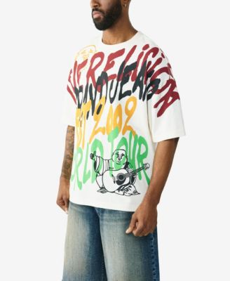 Men's Short-Sleeve Graffiti Printed T-Shirt