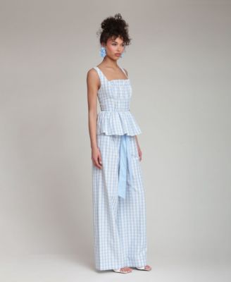 Women's Smocked Detail Peplum Top