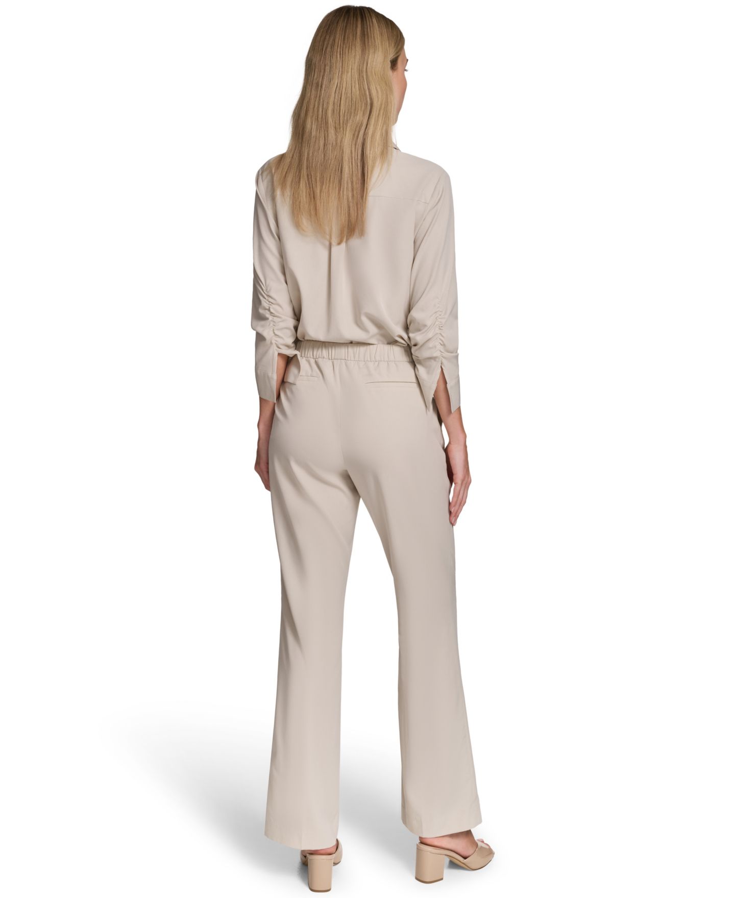 Женские брюки Calvin Klein Pull-On Straight, цвет: Бежевый — фото 6
