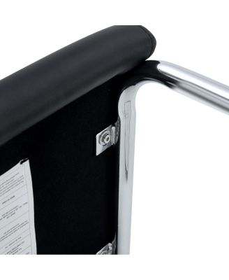 4-Piece Black PU Leather Dining Chair Set