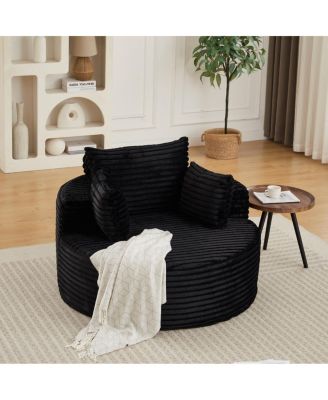 50"L Corduroy Sponge Sofa, No Assembly Required, Modern Sleeper Chair