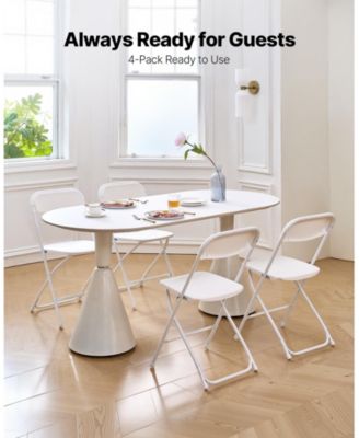 Set of 2 Wooden Folding Chairs with Cushion