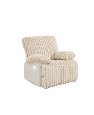 Manual Reclining Loveseat, Faux Fur Recliner Sofa with Hidden Cup Holders